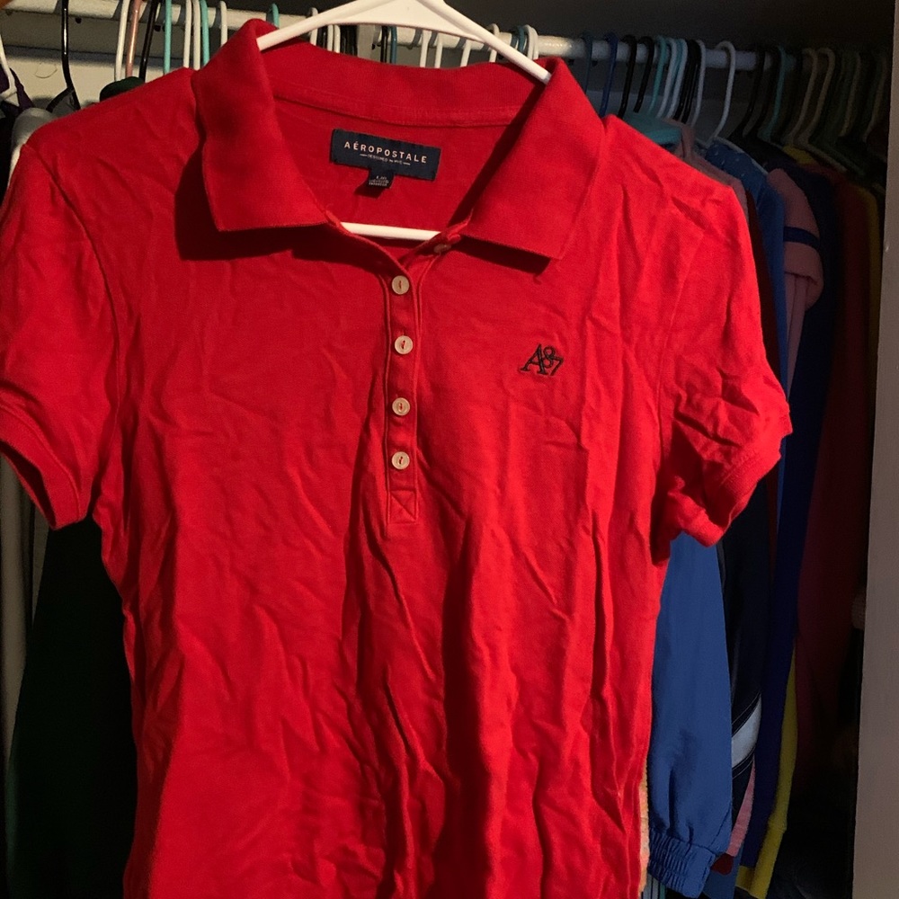 Red Aeropostale button up